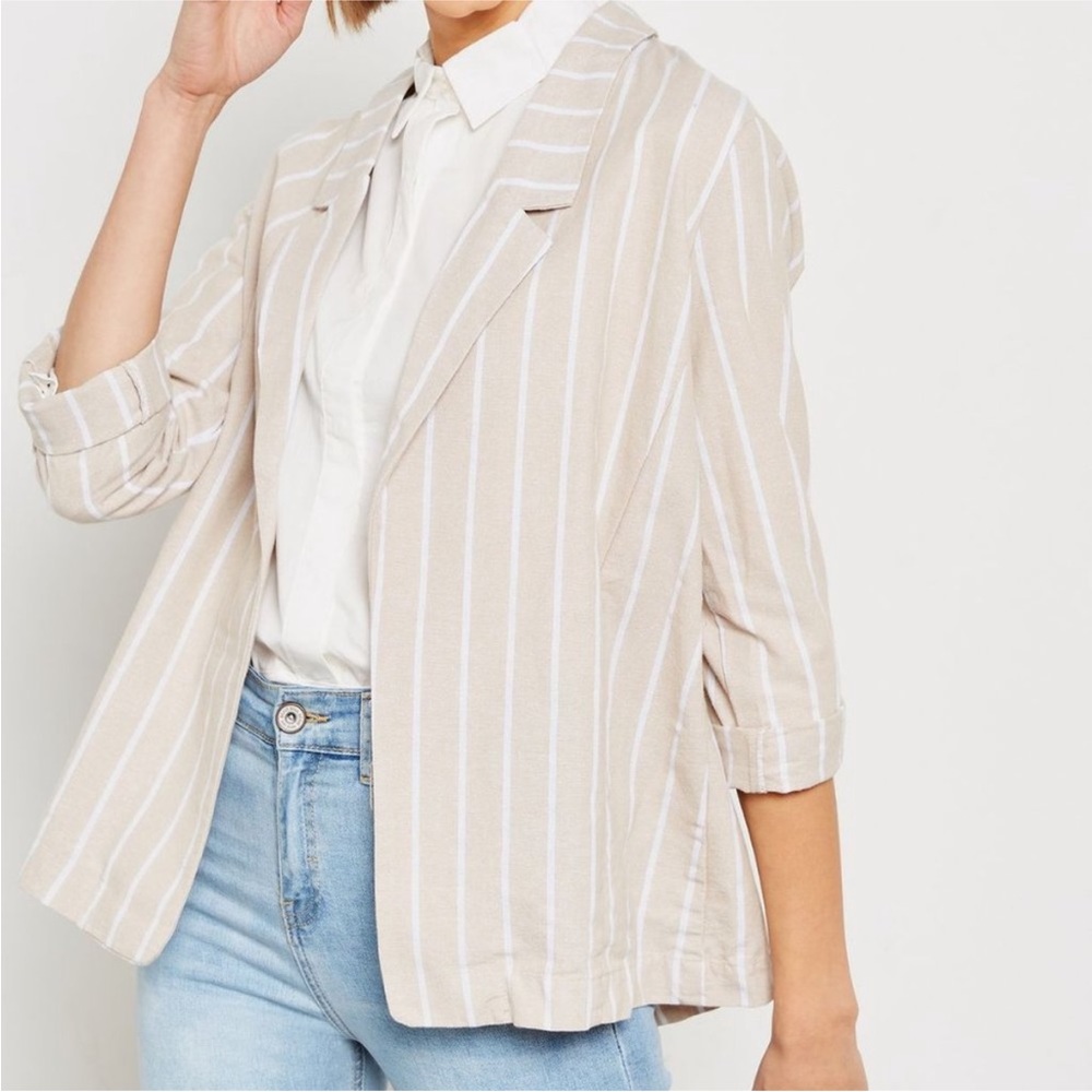 Cotton On Pinstripe Soft Blazer